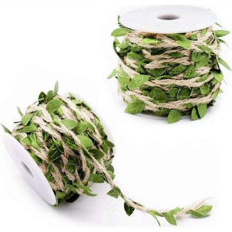 [JAMAIS UTILISÉ]2 Rouleaux Vignes artificielles Feuille de Vigne Guirlande Feuilles Artificielle Feuilles Décoration pour Le Mariage/Fête/Maison/Jardin Décoration/Guirlande Artisanat DIY (1/5)