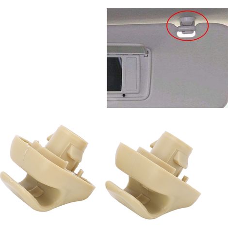 Zweiteilige Sonnenblendenhalterung, beige, kompatibel mit Honda Civic, CR-V und Accord 88217-S01-A01ZA (1/5)