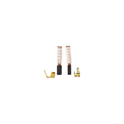 Set aus 2 anpassbaren Kohlen für Bosch. Abmessungen: 6,7 x 6,35 x 12 mm.