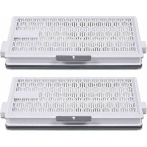 Pack of 2 Airclean Plus 50 HEPA filters for Miele Complete C3 Powerline vacuum cleaner, S8340, Air Clean SF-HA 50 for Complete C2 C3 Compact C1 C2-2, Pack of 2 replacement parts (1/4)