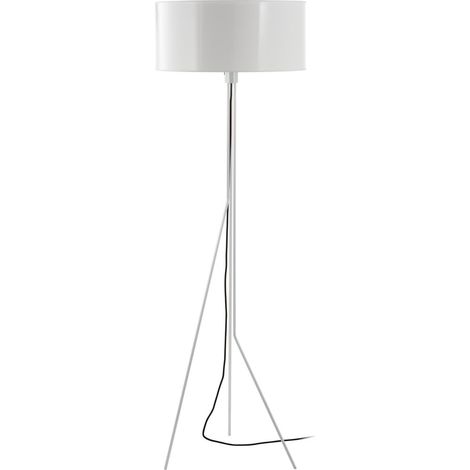 Pie de salón DIAGONAL E27 13W Blanco Blanco sintético (1/3)