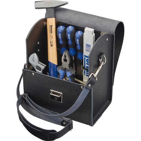 Werkzeug-Tasche Leder 280x140x210mm FORUM (1/3)