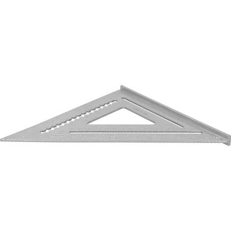 Dreieckiger Winkelmesser aus Aluminiumlegierung, quadratisches Messlineal, Gehrungswerkzeug, 12 Zoll (1/5)