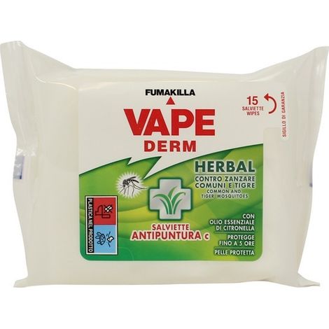 Vape derm herbal Insektenabwehr-Tücher 15 Stück