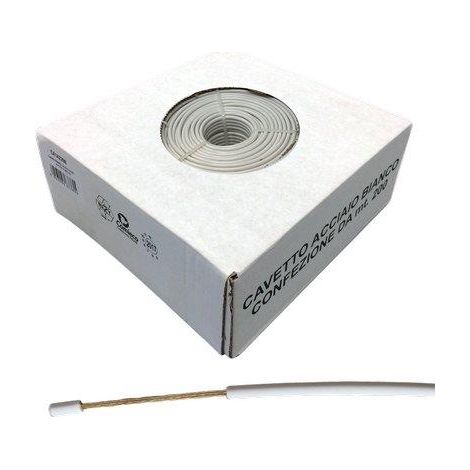 Cavetto acciaio ottonato biancone mm 4,5 mt 200