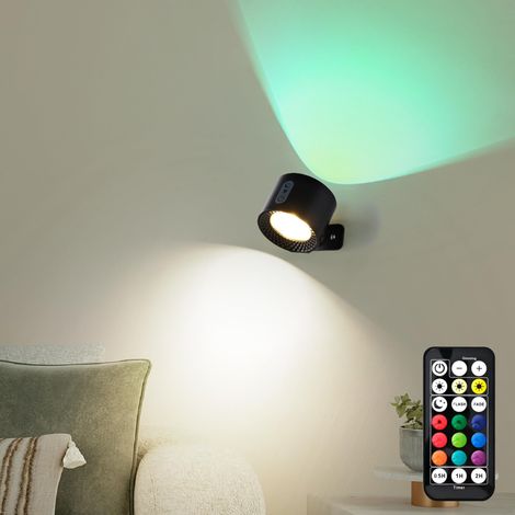 Applique murale LED sans fil RGB avec Télécommande (1/5)