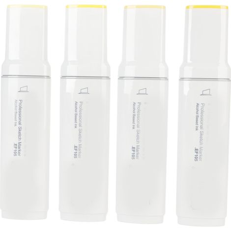 Marqueurs à pointe large rechargeables, encre résistante à l'usure, marqueurs à alcool pour graffitis, panneaux et peinture extérieure, série jaune (1/5)