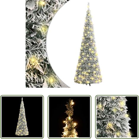 Künstlicher Weihnachtsbaum - Pop-Up-Weihnachtsbaum Künstlich Beschneit 150 LEDs 180 cm (1/5)