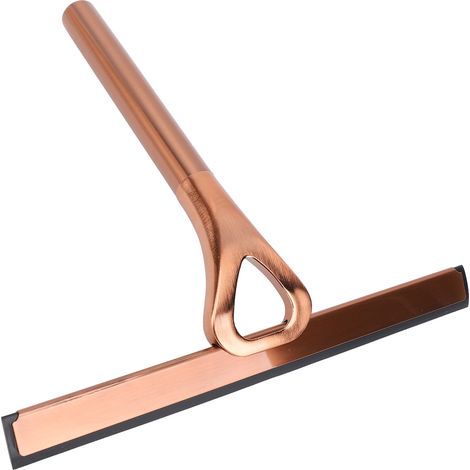 Raclette de douche épurateur 304 acier inoxydable Silicone multifonctionnel salle de bain nettoyant essuie-glace pour miroir Bronze. (1/5)