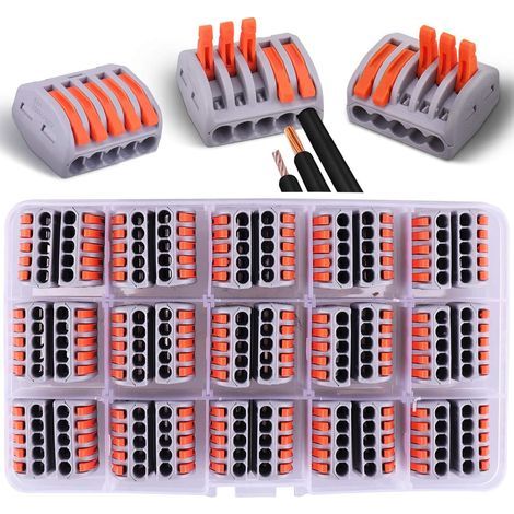 30pcs Connecteurs électriques 5 entrées avec levier de commande (1/5)