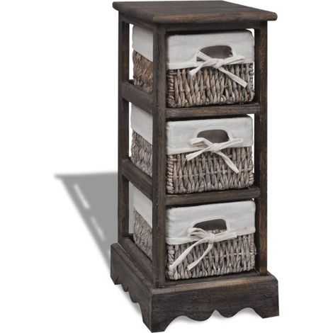 Storage Rack Brown Paulownia wood, Cotton, Polyester Compact vidaXL (1/5)