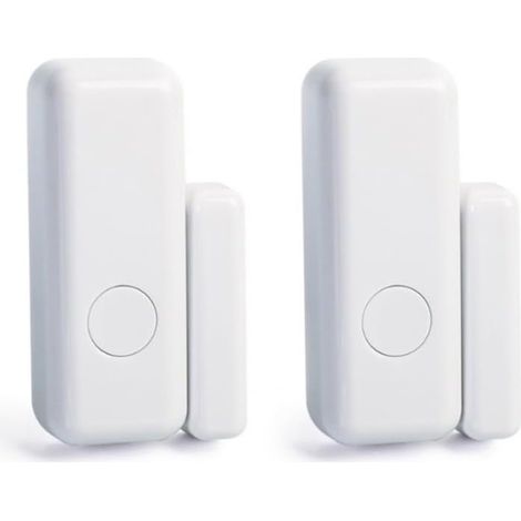 Lot de 2 capteurs sans fil pour portes et fenêtres avec bouton SOS pour système d'alarme domestique de 433 Mhz