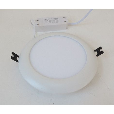 Plafonnier encastré étanche LED 11W Ø 170mm blanc naturel 4000K 818lm avec driver 230V downlight 110° IP64
