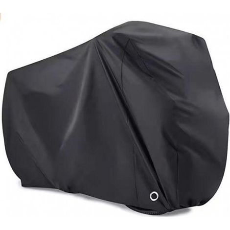 Funda protectora reforzada para bicicleta，color negro，tejido 210D，talla S (170 x 60 x 85 cm)，impermeable y antipolvo，con ojal para candado (1/4)