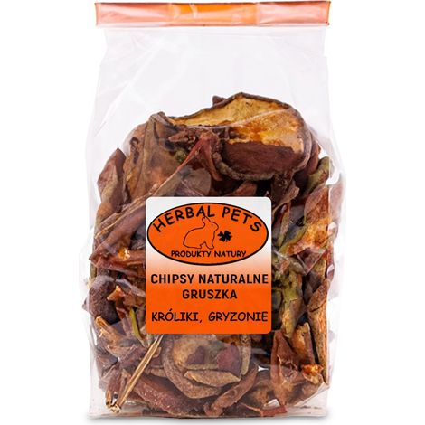 Chips di pera naturali 75 g, prelibatezza per conigli e roditori, vitamine (1/2)