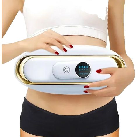 Ceinture de Massage Abdominal, 3 Modes Réglables, Fonction de Raffermissement du Corps, BlancA (1/2)