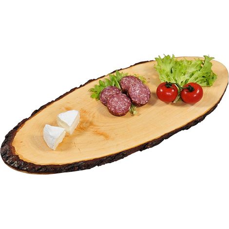 Tagliere Ovale In Legno Corteccia 45 cm Salumi Formaggi Affettati Antipasti (1/2)