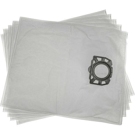 vhbw 5x Vacuum Cleaner Bag Replacement for Kärcher 2.863-314.0, KFI 357 for Vacuum Cleaner, Microfleece, 53 cm x 44 cm, White