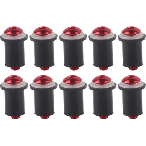 10 vis hexagonales intérieures M5 universelles pour pare-brise de moto (rouge) (1/5)