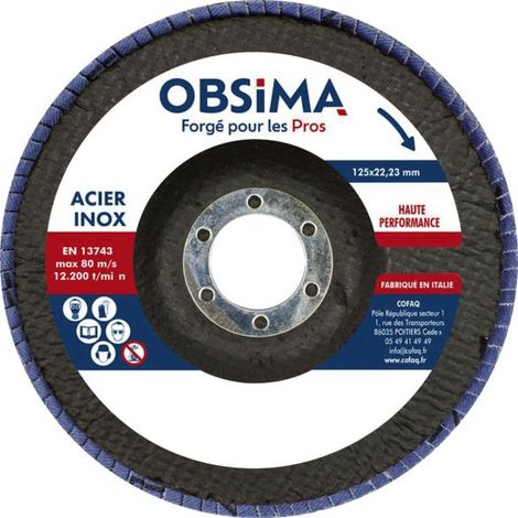 Disque à Lamelles 125mm G60 Meulage Acier/inox Plat G60 - Générique