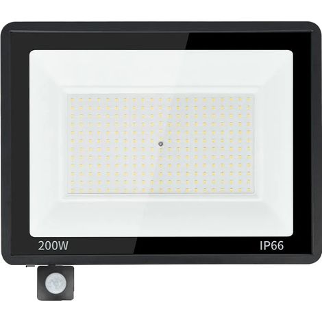Projecteur à détecteur de mouvement, étanche, plage de détection réglable, 200W 1PC-a, Lumière chaude-b (1/2)