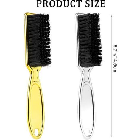 Lot de 2 Brosse, Poignée antidérapante, Poils doux, Compacte, pour Tondeuse à cheveux et Barbe (1/4)
