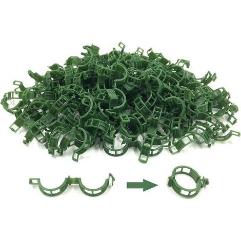 200 clips de support pour plantes de jardin, clips pour tomates, clips pour treillis, pour concombres et choux-fleurs, 1 vert (1/5)