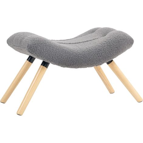 Silla puf reposapiés tapizada 67x45x38 cm OKMYHOME (1/5)