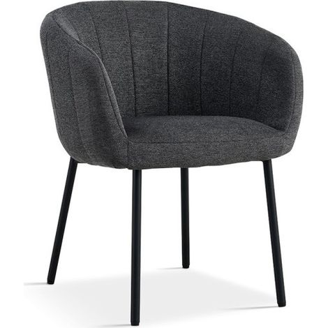 Sedia SEVILLE Tessuto Grigio scuro, dimensione H79 x L57 x P62, ideale per la tua cucina o sala da pranzo