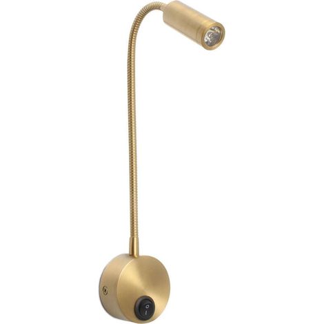 Lampe Murale Lecture - Col De Cygne Flexible - 1 W - Lumière Chaude 3000 K - Fixation Sans Perçage - Pour Tête De Lit Ou Mur - 1 Pièce