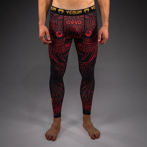 Leggings Venum Quetzal Fury para hombre, color negro/rojo, talla M