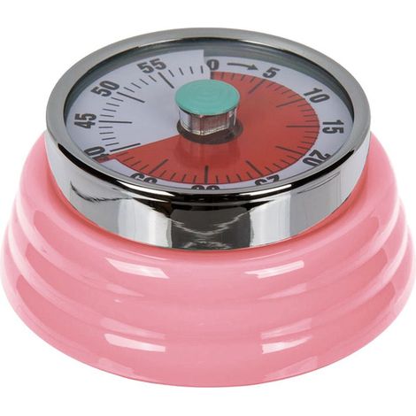 Minuteur de cuisine en métal Rose
