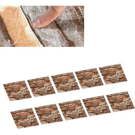 Lot de 10 autocollants muraux en forme de brique XPE, imperméables et décoratifs pour la maison (1/5)