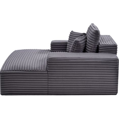 Moderner Lounge-Sessel (1240 mm), Cappuccino-Stoffbezug mit Kissen und Armlehnen, tiefe Sitzfläche für Wohnzimmer, Schlafzimmer und Balkon (1/5)
