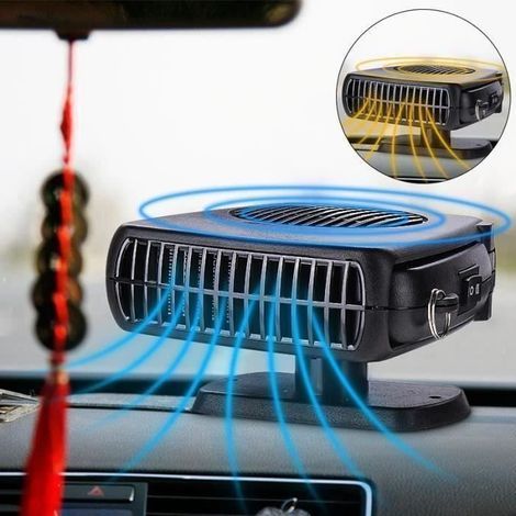ventilateur chauffage dégivreur réglable heater cooler fan auto voiture 12v 150w (1/4)