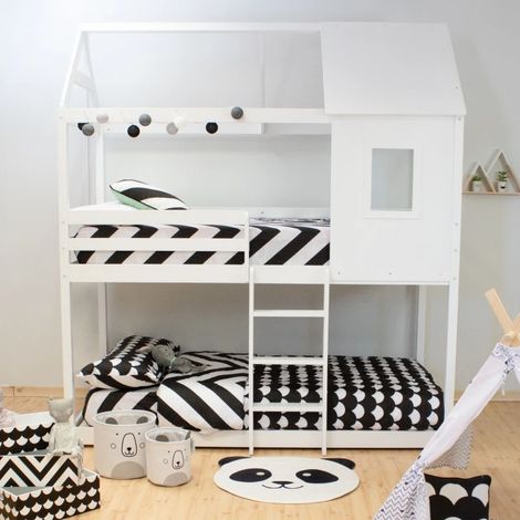 Funda nórdica 3 piezas pack de 2 + cojín algodón blanco 90x190cm