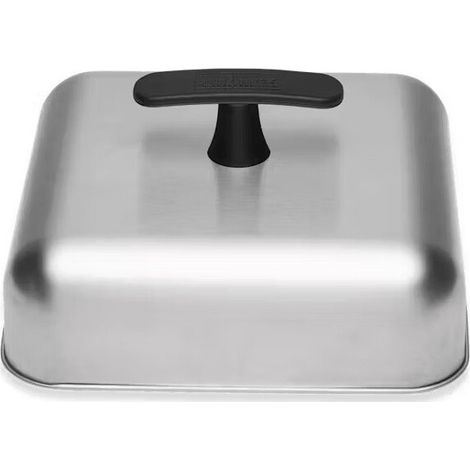 Weber Cloche für feuchtes Garen 26 x 26 x 12,5 cm aus Edelstahl