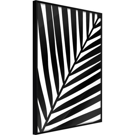 Affiche Murale Encadrée "Black Palm" 21 x 30 cm Noir