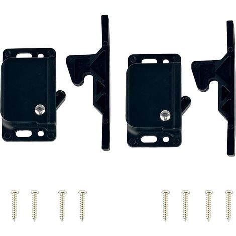 2 Pack Cabinet Door Locks Push Button for Furniture (1/5)