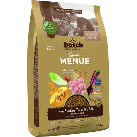 Bosch Hundetrockenfutter Senior Menue 1 kg Huhn