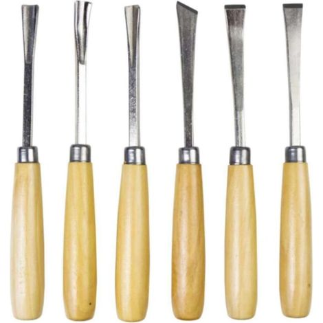 6-piece wood chisel set, professional wood chisel set for wood carving, carpentry, sculpting tools, DIY (1/4)