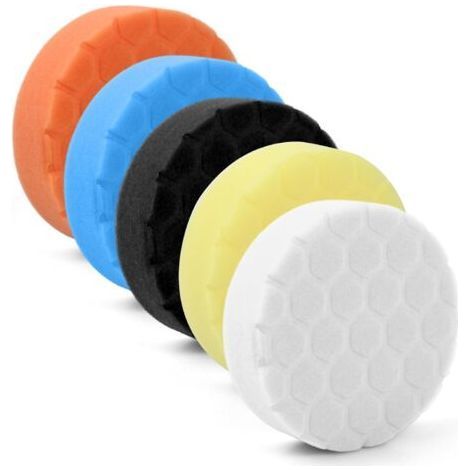 5 Pièces Pad Polissage 100mm, Éponge de Polissage, Éponge à Polir, Tampon de Polissage, Disque Polissage, Cirage Tampons de Polissage, Tampon de Polissage Voiture pour Machine à Polir (1/5)