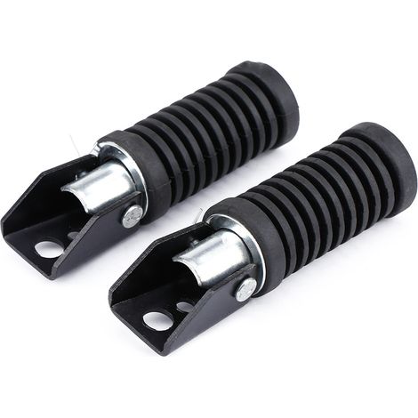 1 paire repose-pieds arrière moto plaque en caoutchouc et métal antidérapant protection noir compatible Suzuki 125cc GN 125 (1/5)