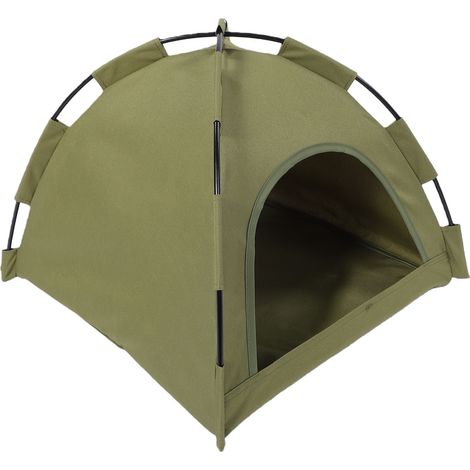 Tente portable pour chien et chat, 55x55x38 cm, avec fenêtre en filet ventilé, légère et pliable, idéale pour camping, plage et promenade en extérieur (1/5)