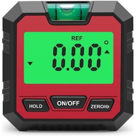 Mini digital inclinometer, protractor/inclinometer/level 3 in 1, angle detector/bevel gauge, 90° level box for measuring range 4 x 90 degrees (1/5)