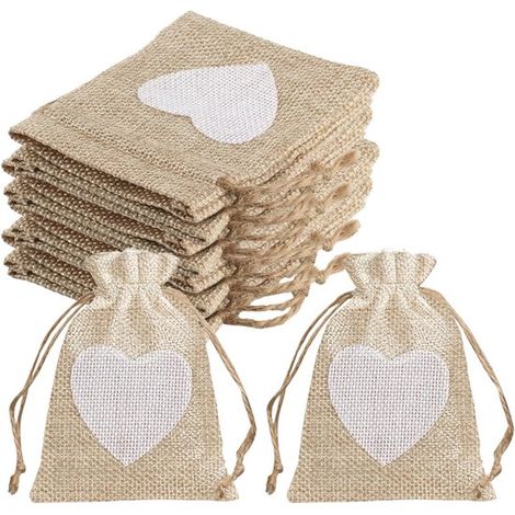20 Leinenbeutel kleine Stoffbeutel Schmuckbeutel Stoffbeutel mit Kordelzug Jutebeutel Geschenkbeutel für Schmuck Geburtstage Hochzeiten und 10 x 14 cm (1/5)