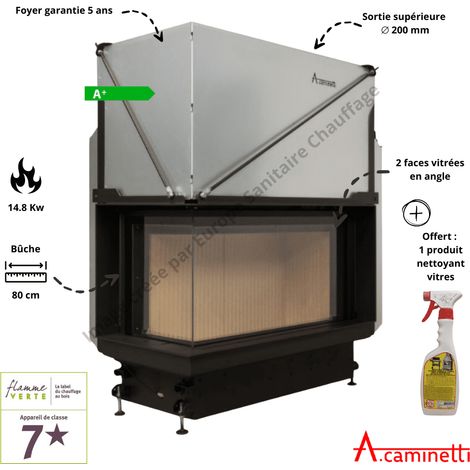 Foyer bois Quattro 90L Premium A.Caminetti (1/3)