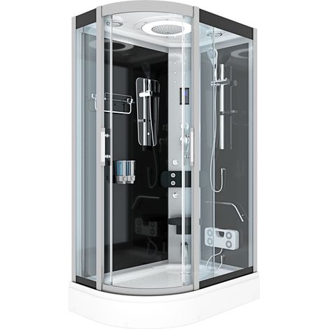 Dampfdusche Sauna Dusche Duschkabine D60-73T2L 120x80 cm ohne 2K Scheiben Versiegelung (1/5)