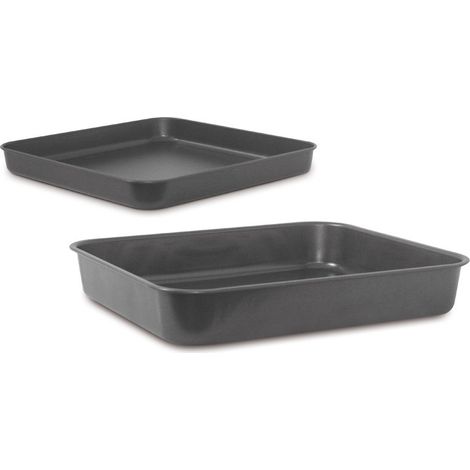 TEGLIA PER PIZZA RETTANGOLARE DA FORNO ANTIADERENTE V/MISURE TATA LINDA 22530V CM 35X25X H 6 (22544)