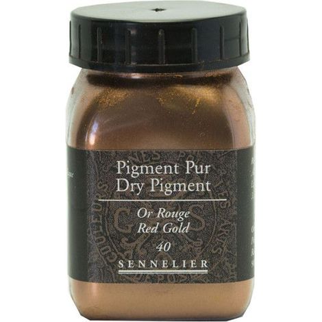 Pigment pour création de peinture - SENNELIER - Doré rouge - Pot 200 ml - Multicolore - Pigment pur (1/2)